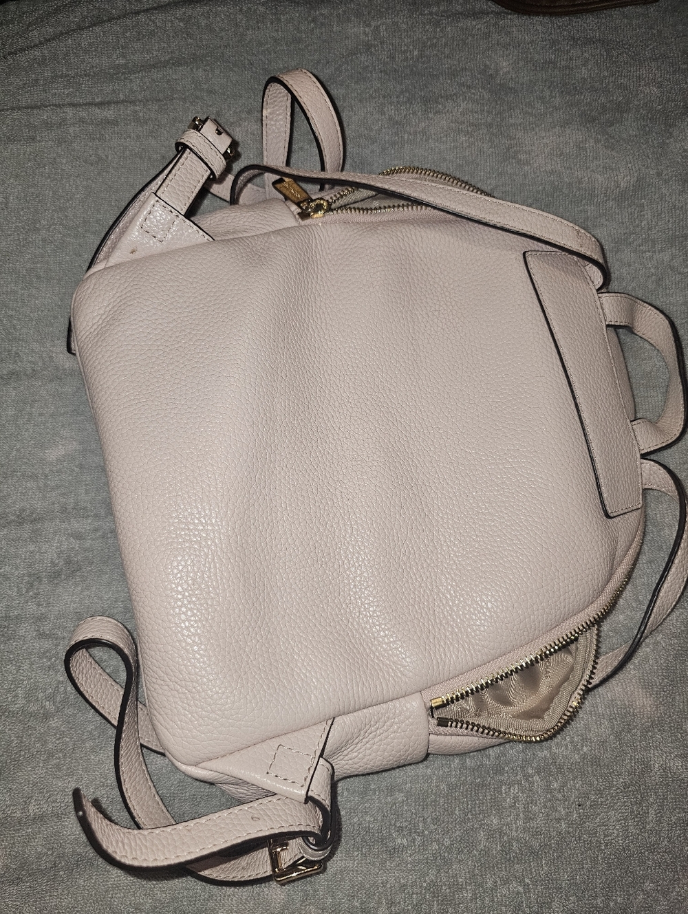 Michael Kors Light Blush Pebbled Leather Small Backpack - Picture 5 of 7